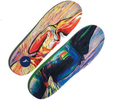 Top view of Kingfoam Orthotic Elite Insoles in Colours Collectiv AJA